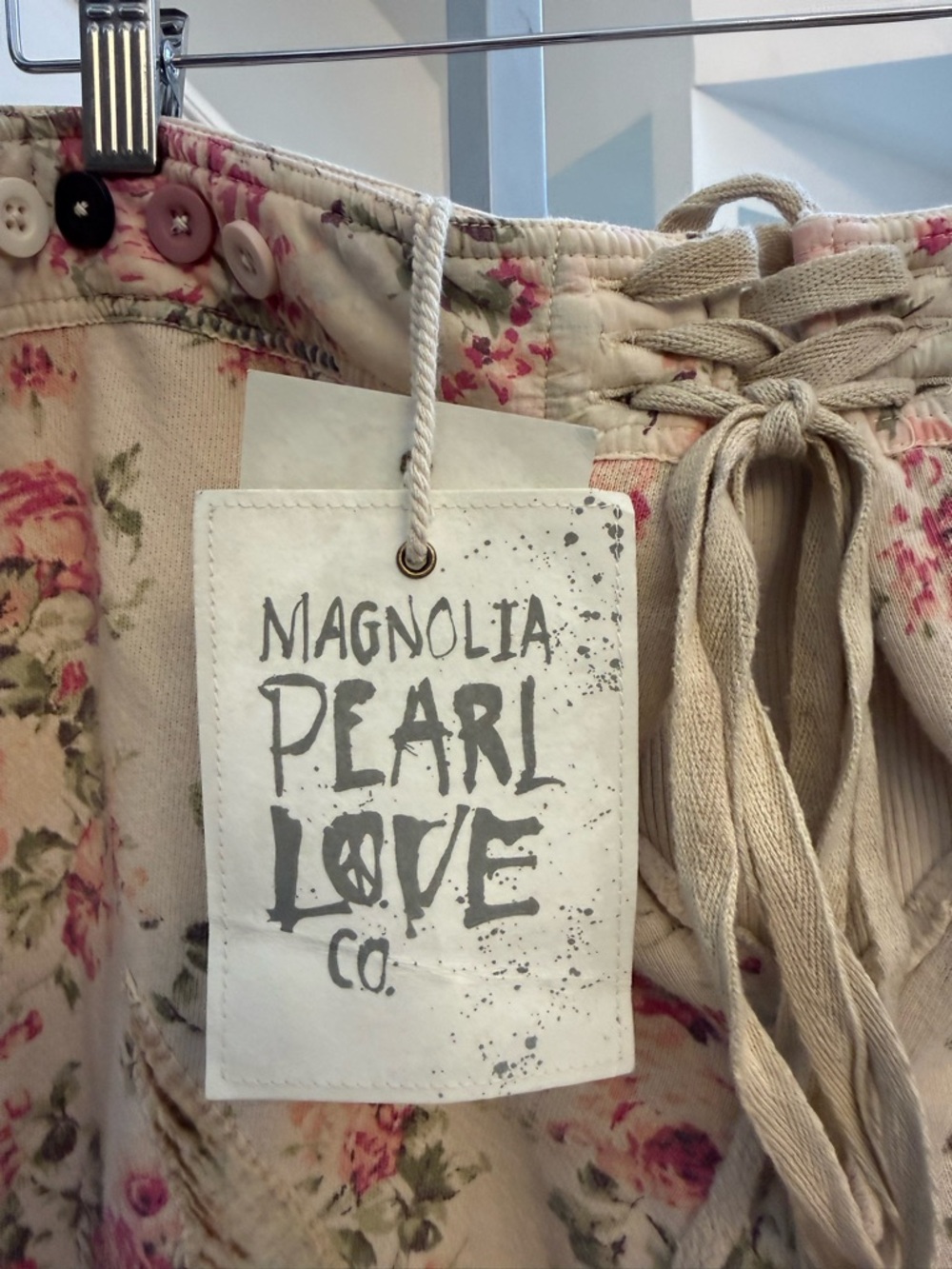 ❣️🆕Magnolia Pearl Floral Underjohns Pants Bird Appliqué Cupid Rose One Size❣️ - Picture 10 of 11